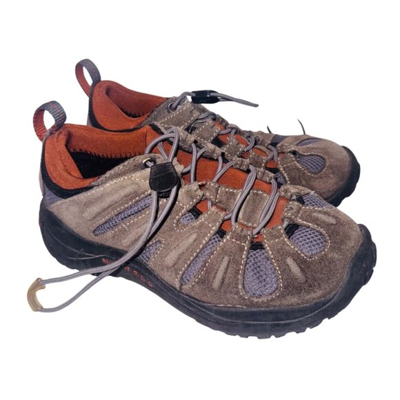 Merrell Chameleon STRETCH Youth Hiking Trail Casual Shoes Size 13 Brown Suede - Picture 2 of 12